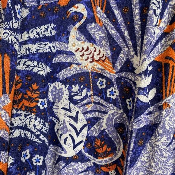 Maeve Cathy Pleated Top Size M Blue Viscose Peasant Blouse Monkey Anthropologie - Picture 9 of 14